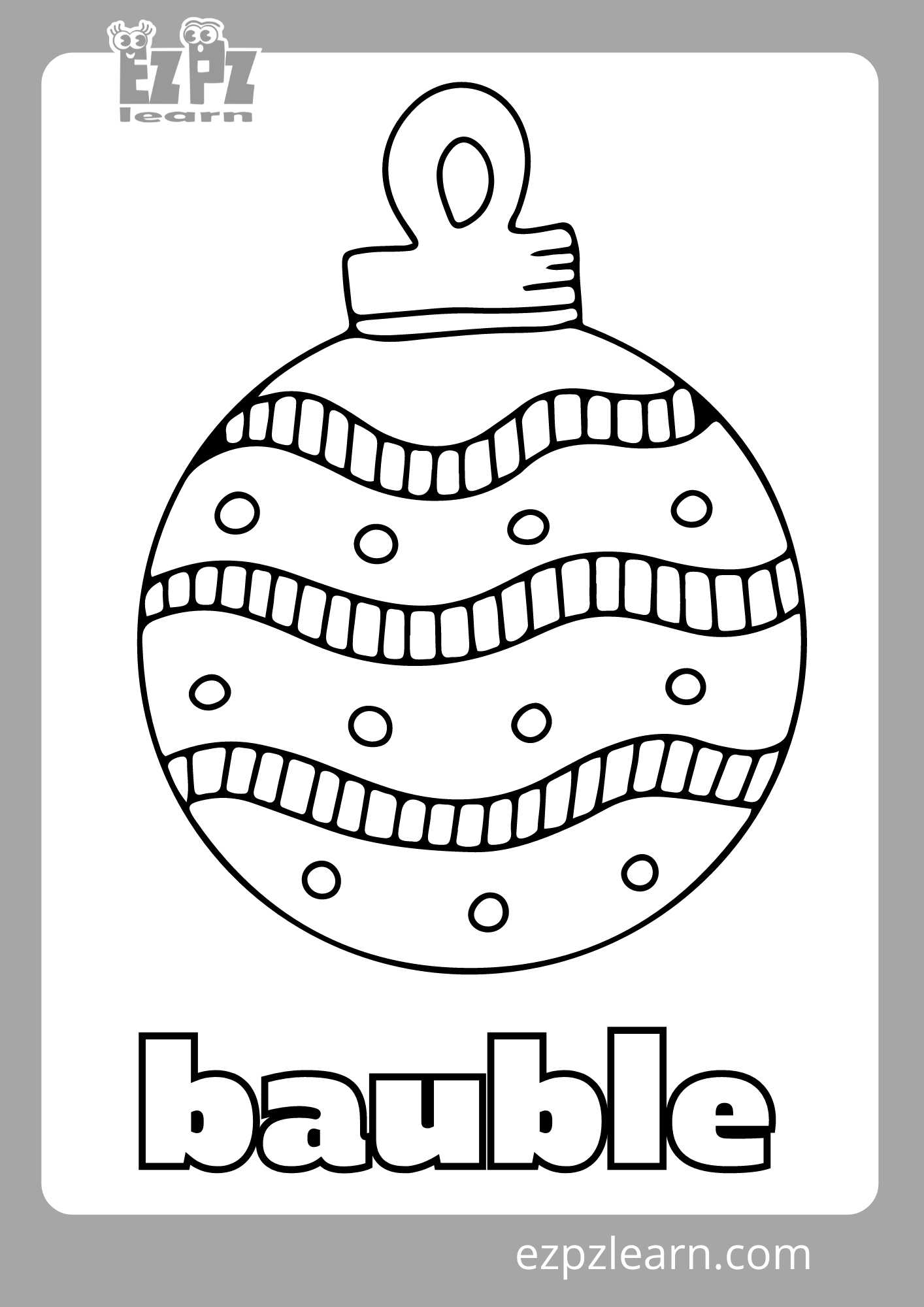 Bauble Coloring Page